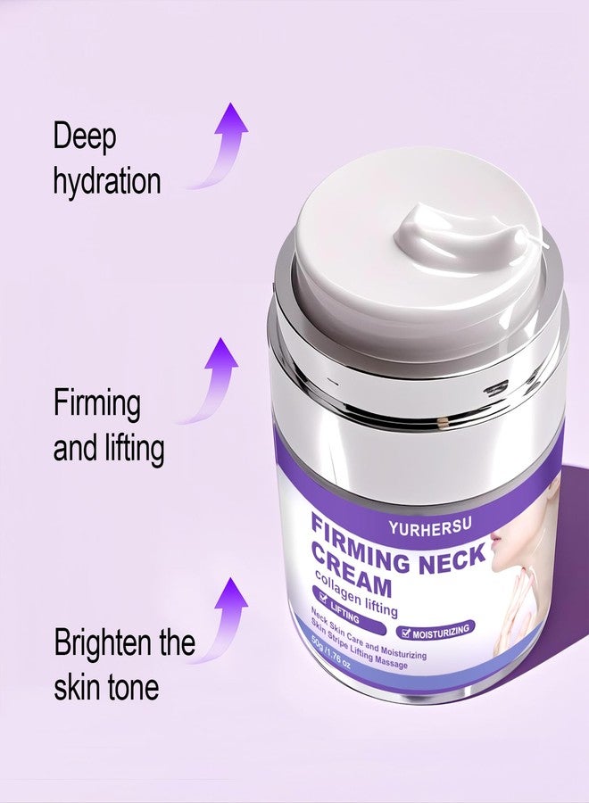 YURHERSU كريم يورهيرسو لشد الرقبة، يحفز الكولاجين لشد وترطيب بشرة الرقبة، ويعزز مرونة البشرة، مغذي وسريع الامتصاص، مضاد للتجاعيد للعناية اليومية بالرقبة (50 غ/1.76 أونصة) - Image 3